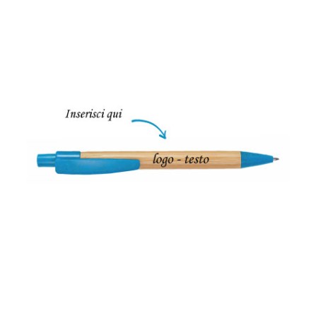 Penna Sfera a Scatto in Bamboo Proly con Stampa Personalizzata