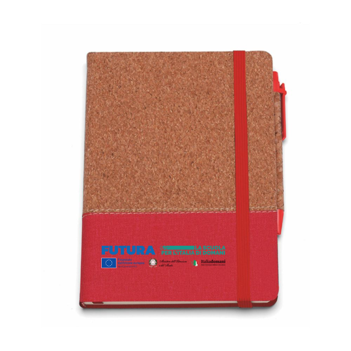 Block Notes In Sughero cm. 15x21x1,6 con Stampa Personalizzata