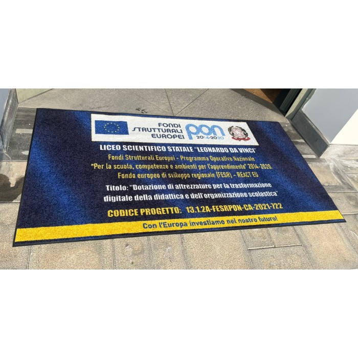 Tappeto Zerbino Asciugapassi Personalizzato con Bordo Antinciampo 200x250Cm