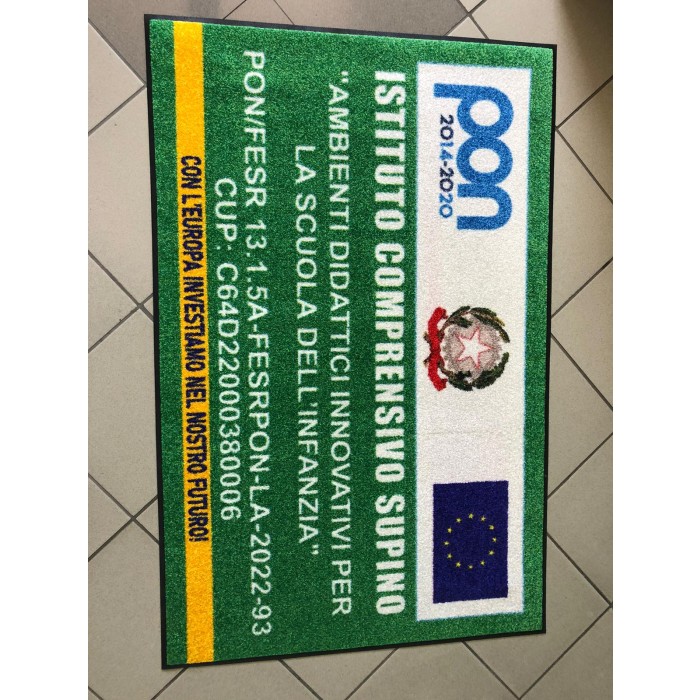 Tappeto Zerbino Asciugapassi Personalizzato con Bordo Antinciampo 115x190Cm