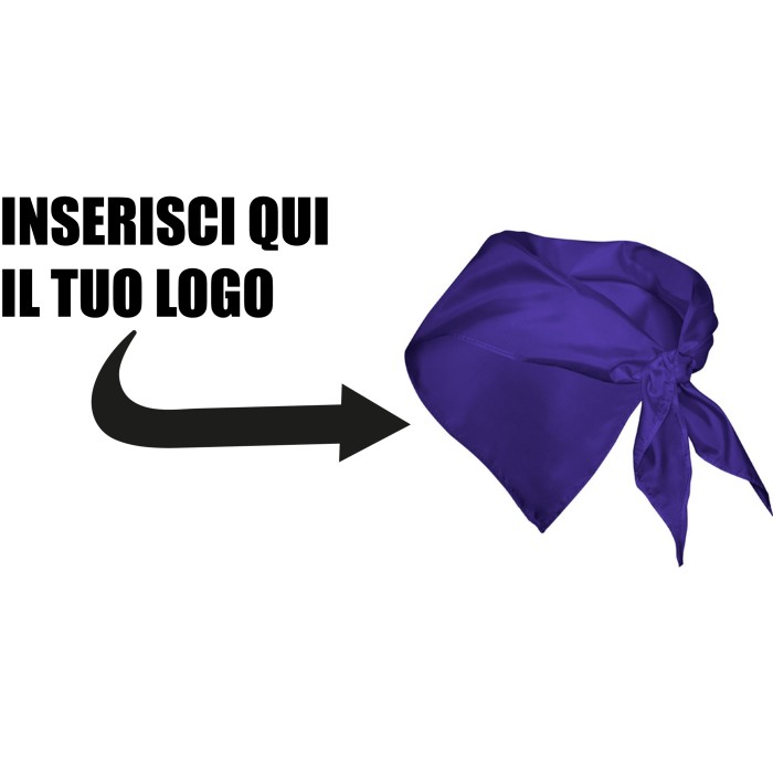 Bandana rettangolare in poliestere con stampa personalizzata
