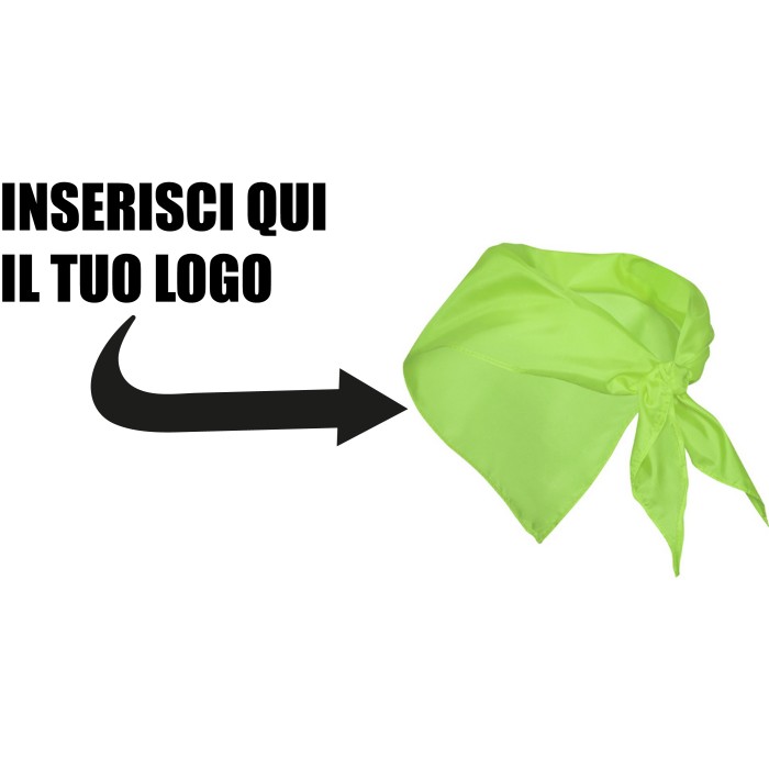 Bandana rettangolare in poliestere con stampa personalizzata