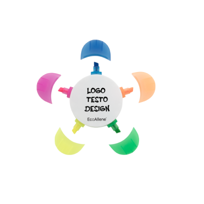 Evidenziatore a forma di fiore 5 colori Personalizzato