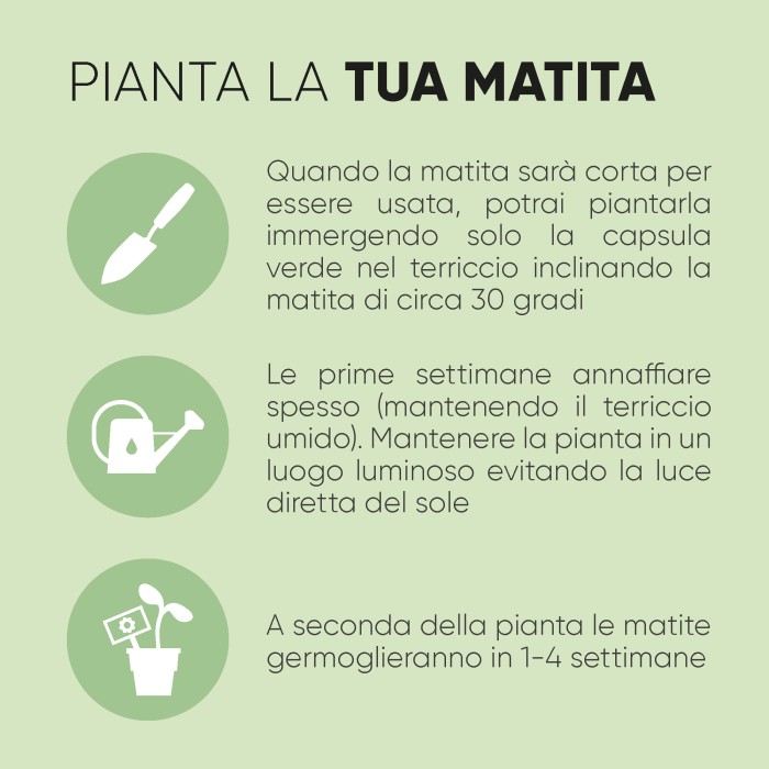 Matita piantabile in legno Garofano Personalizzata