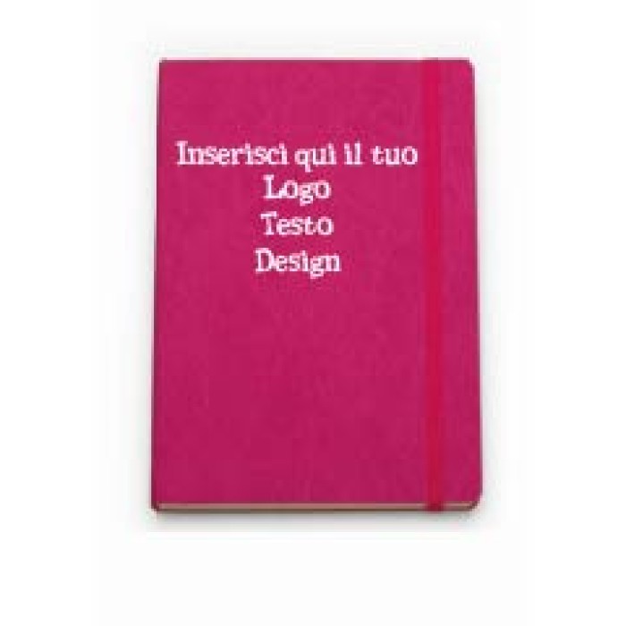 Blok Notes 112 fogli cm 14x20,5 con elastico con Stampa Personalizzata