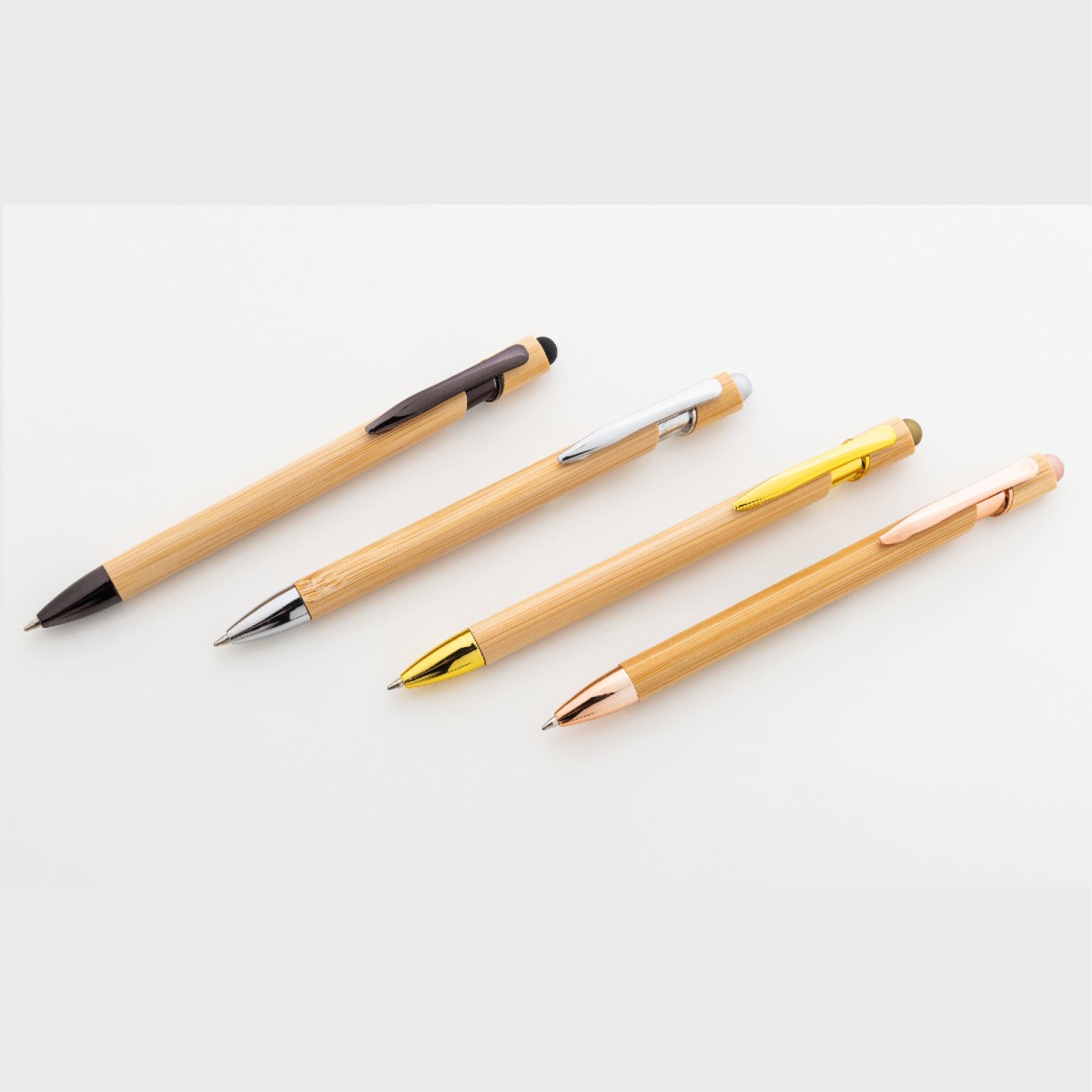 Penna a sfera in bambù TONNEL BOO con Touch Screen Personalizzata