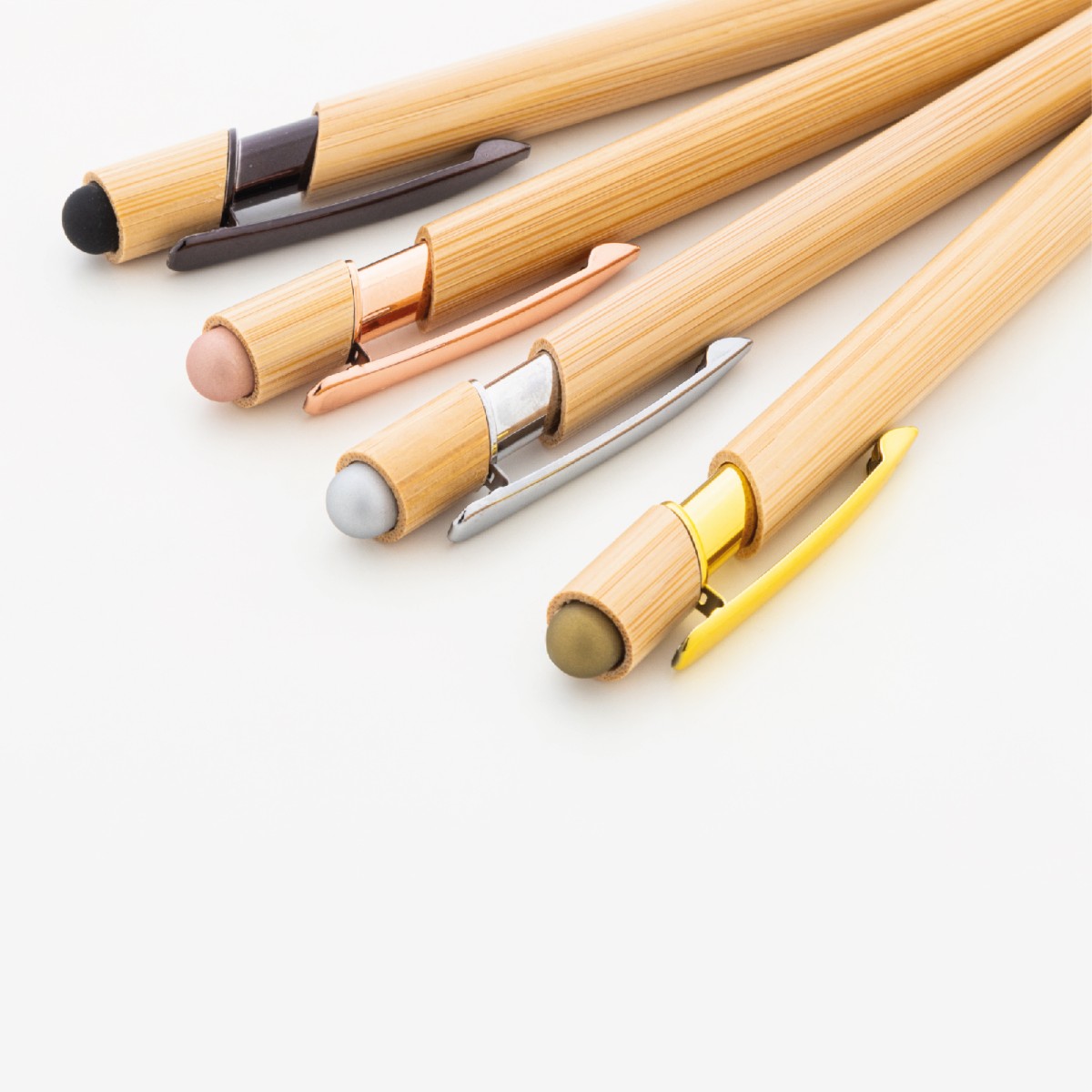 Penna a sfera in bambù TONNEL BOO con Touch Screen Personalizzata