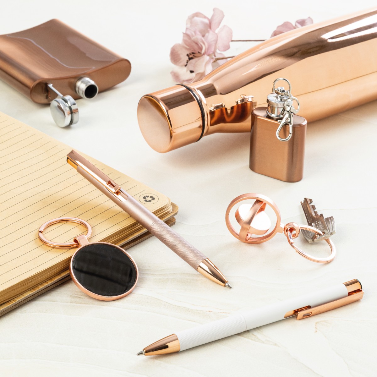 Penna a Sfera ROZOROS in Alluminio Riciclato Corpo in Finitura Opaca Personalizzata