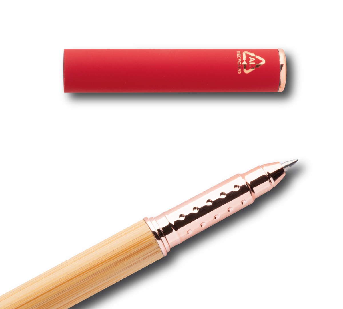 Penna Roller BLUSH in Bambù e Alluminio Riciclato Personalizzata