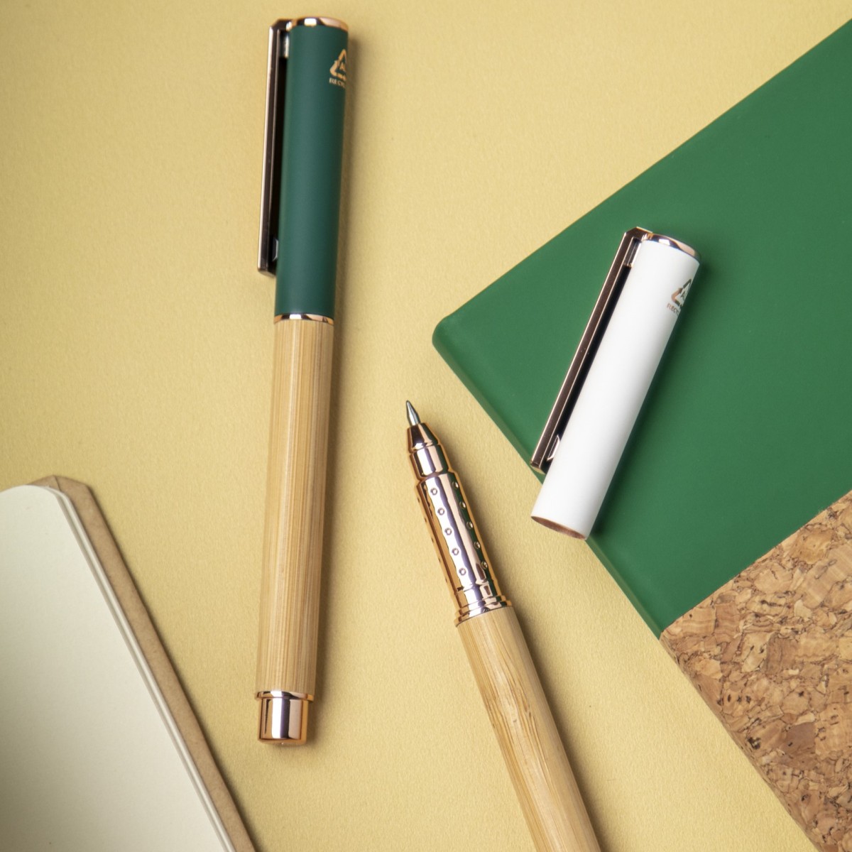 Penna Roller BLUSH in Bambù e Alluminio Riciclato Personalizzata