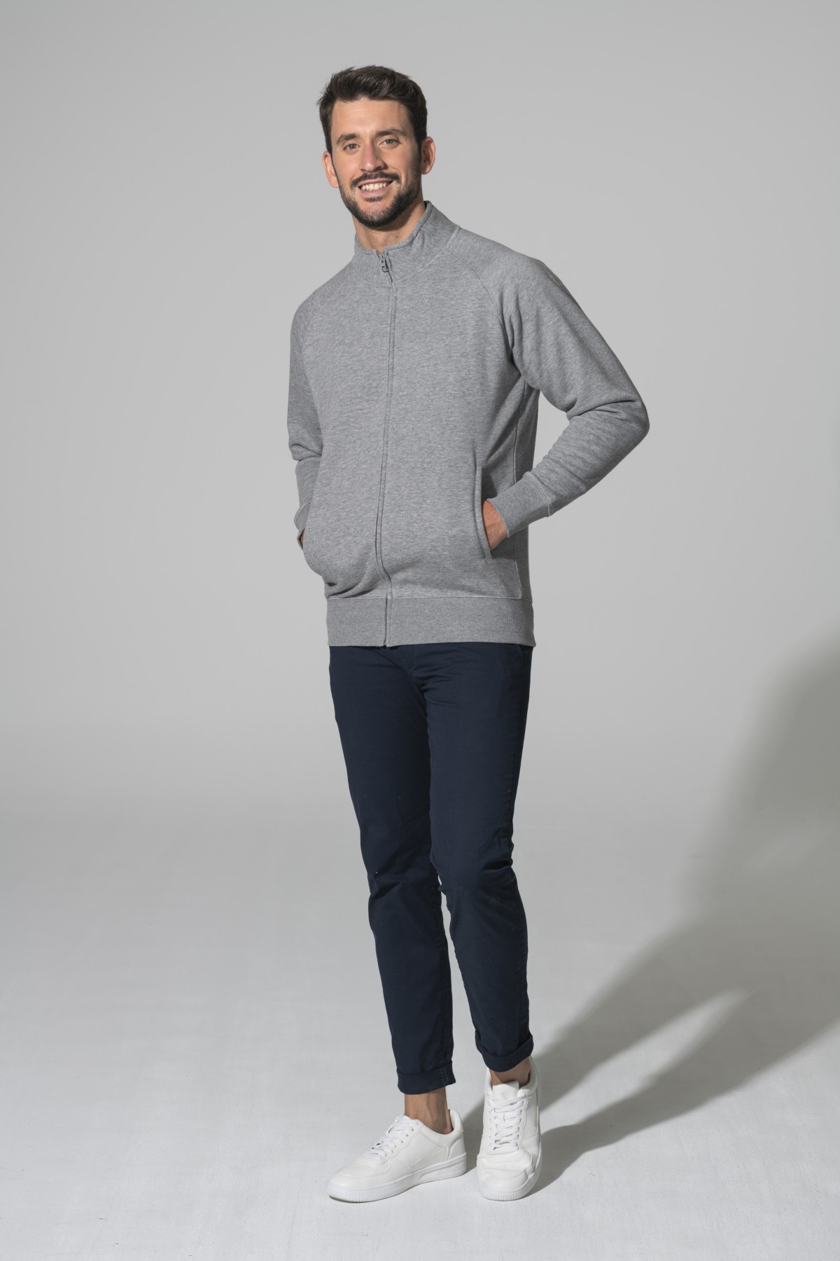 Felpa Unisex Zip Intera LEGGERA 240 gr/m2 Personalizzata