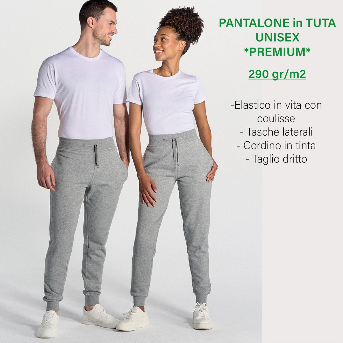 Pantalone Unisex in Felpa 290 gr/m2 *PREMIUM* Personalizzato
