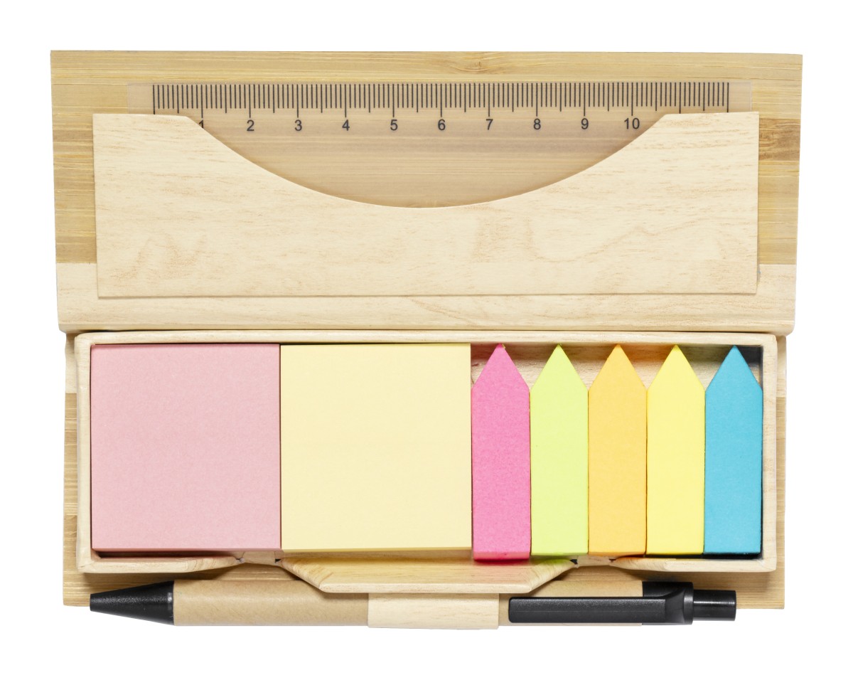 Scatola in Bambù e Blocchi foglietti ZIZHU Personalizzato