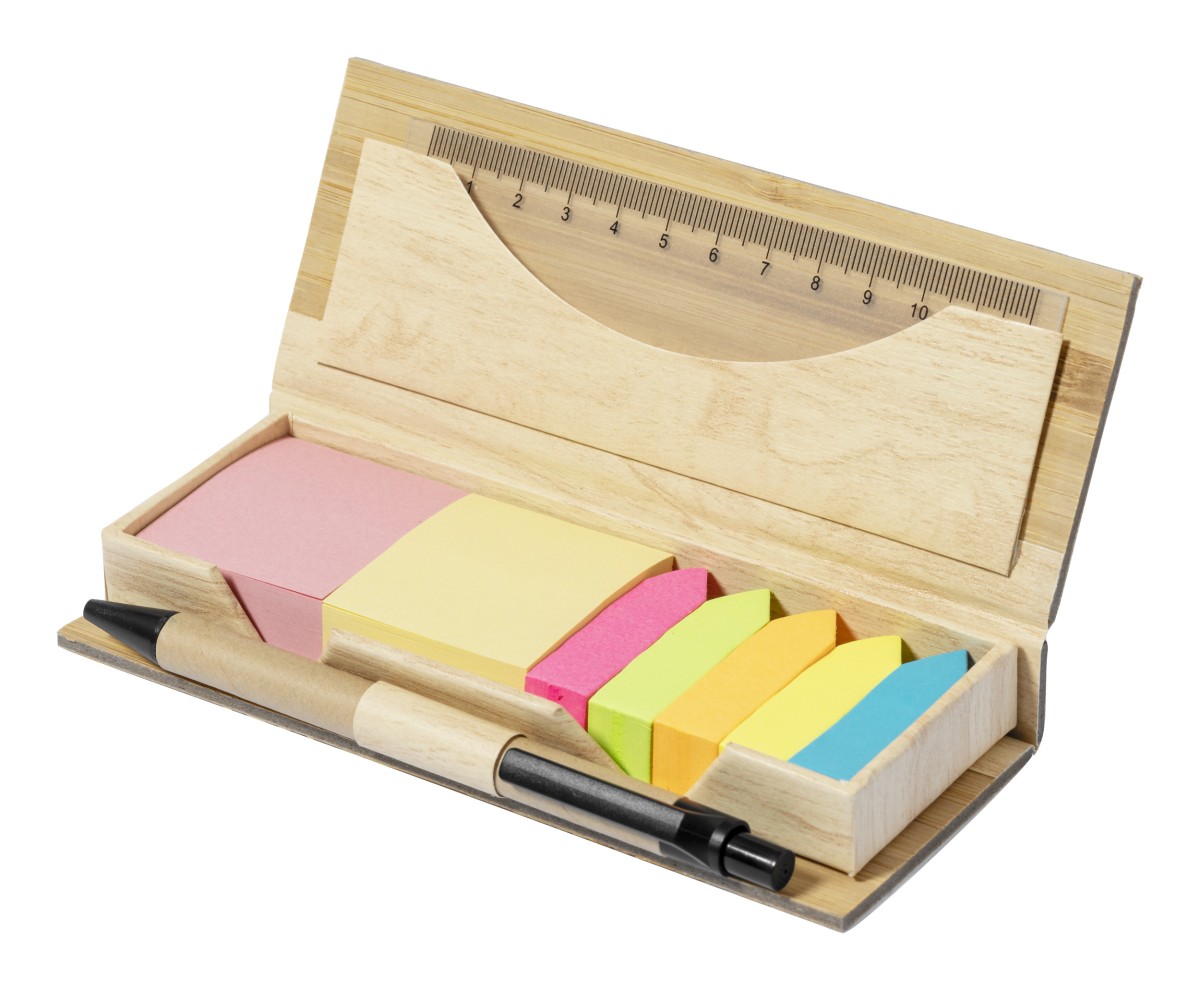 Scatola in Bambù e Blocchi foglietti ZIZHU Personalizzato