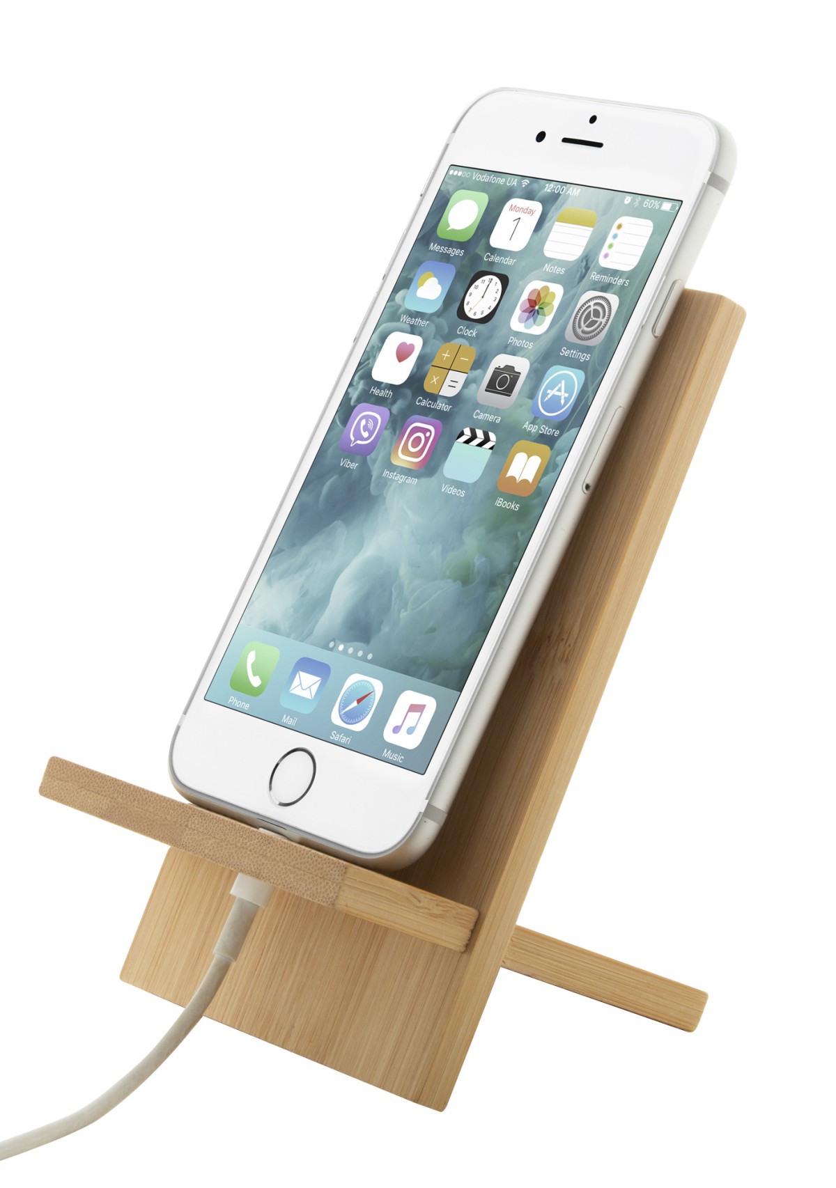 Supporto Portacellulare da Tavolo GIBBA in Bambù Personalizzato