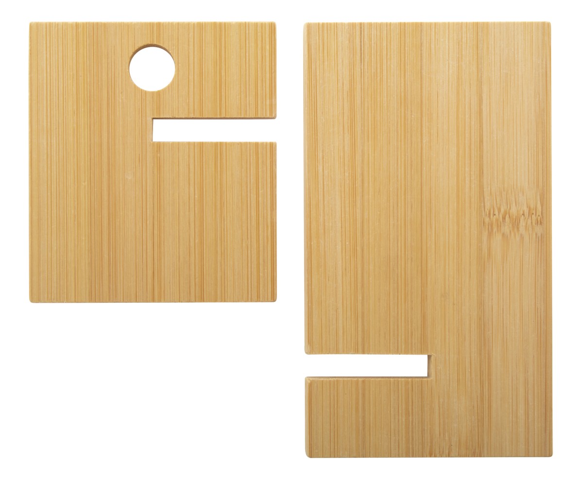 Supporto Portacellulare da Tavolo GIBBA in Bambù Personalizzato