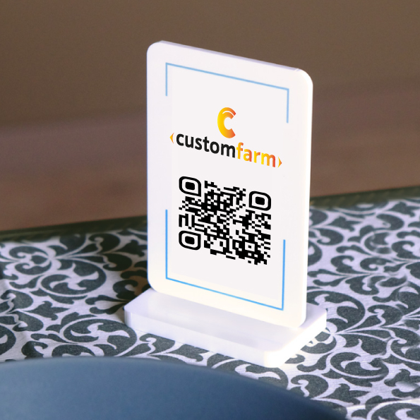 Supporto in Plexiglass QR Code Menu/ Qr Code Wifi/ Recensione Google per ristoranti, bar e hotel Personalizzato