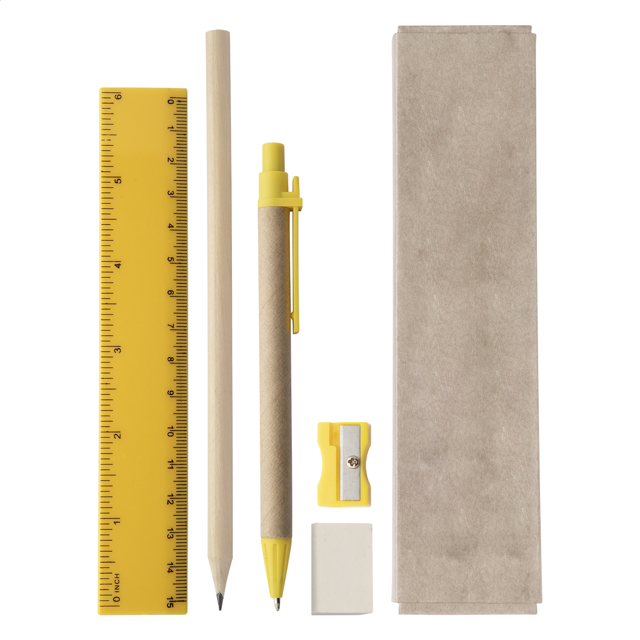 Monoli set cancelleria giallo naturale