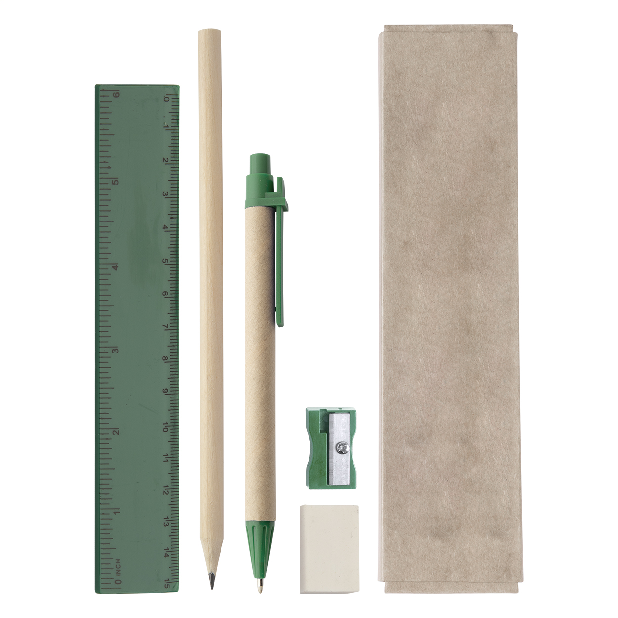 Monoli set cancelleria verde naturale