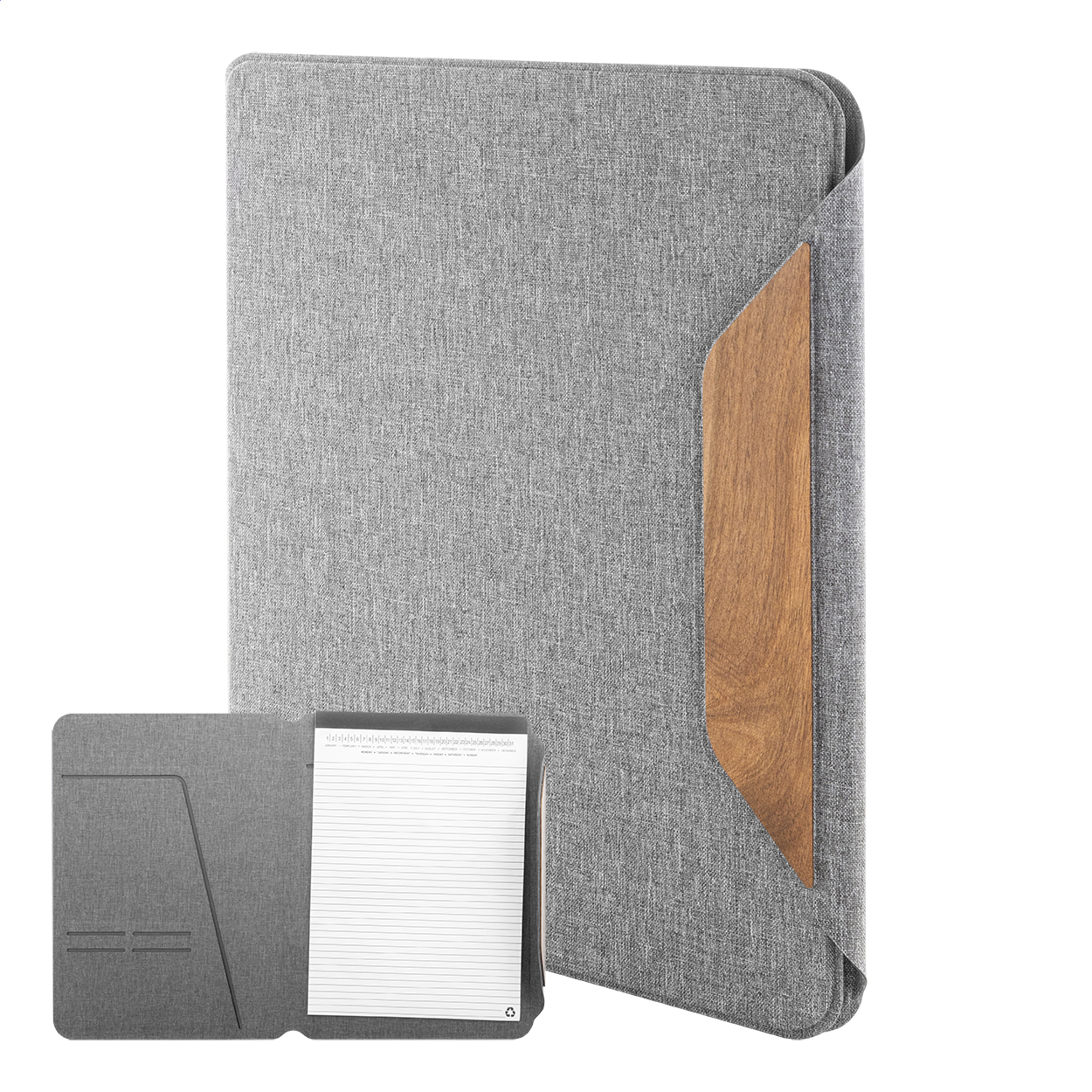 Wapudo A4 Cartella portadocumenti in RPET grigio