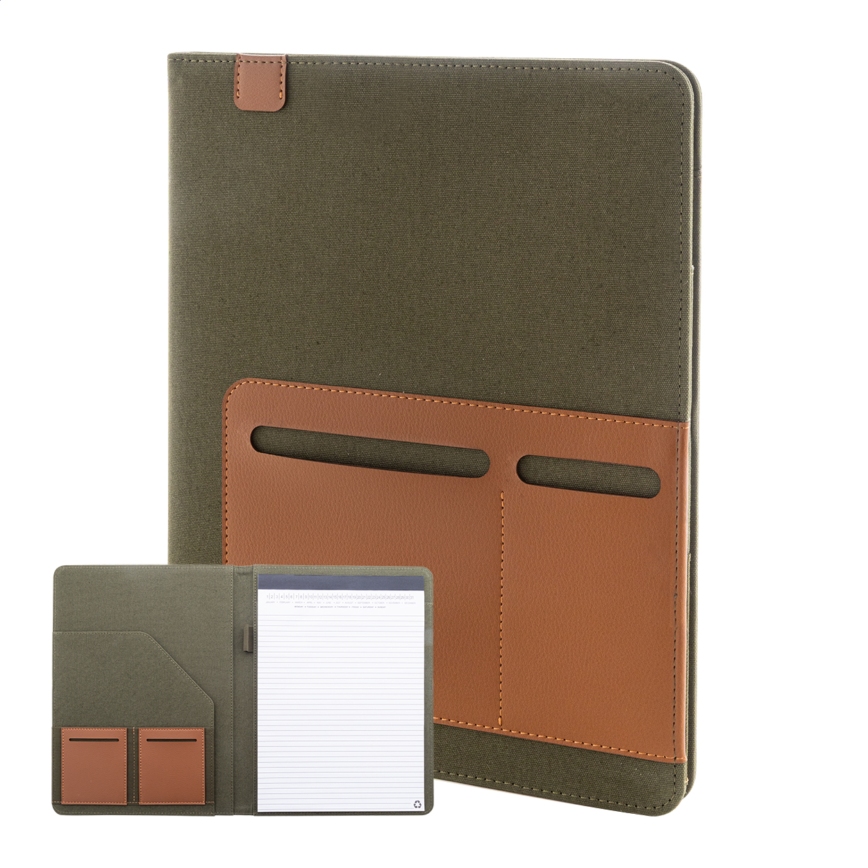 Capudo A4 cartella portadocumenti in tessuto riciclato verde