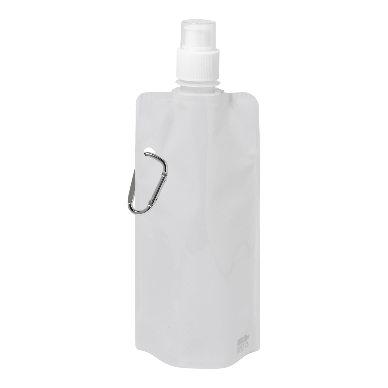 Carabol Borraccia ripiegabile in RPET bianco