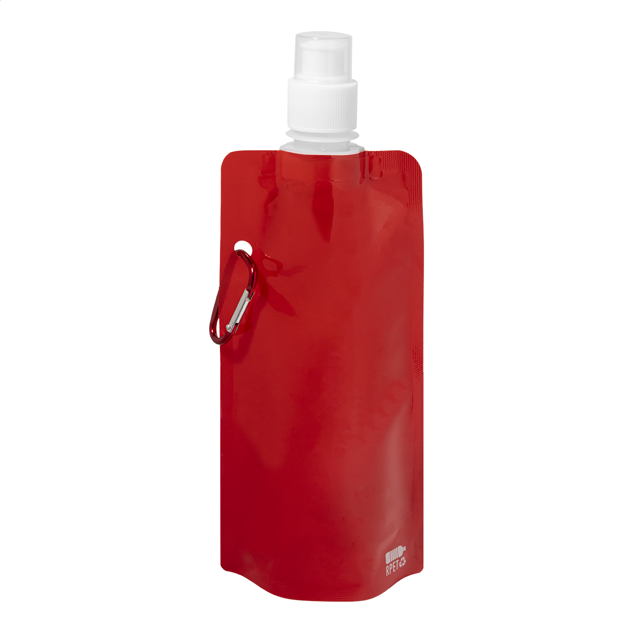 Carabol Borraccia ripiegabile in RPET rosso
