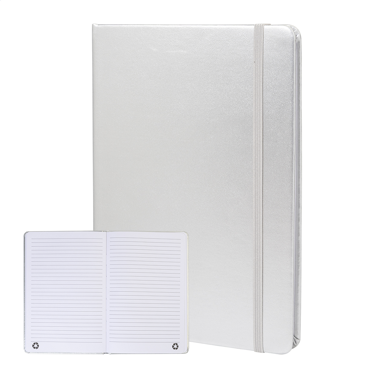 Oropuk A5 Quaderno in RPU argento