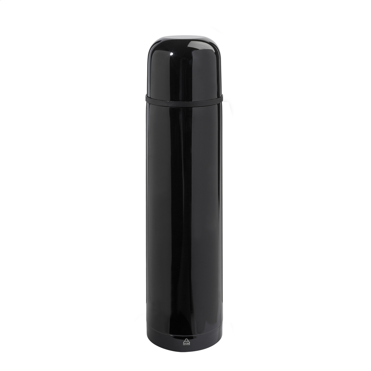 Rebusta XL Thermos in acciaio riciclato nero