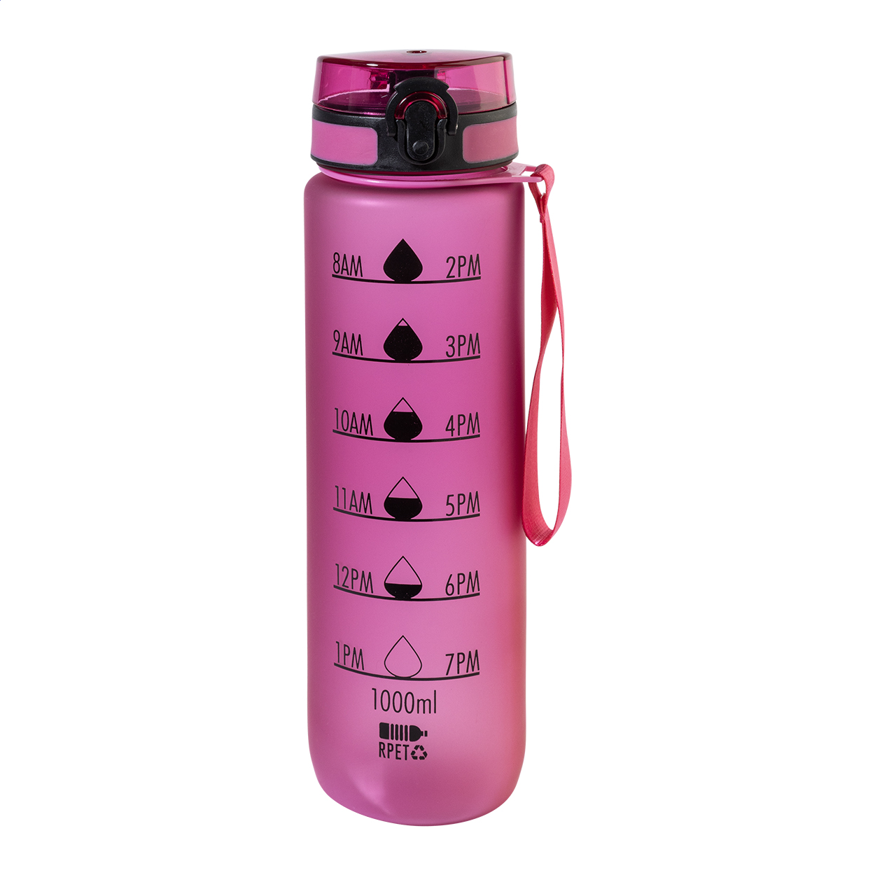 Sipcount Borraccia motivazionale in RPET fucsia