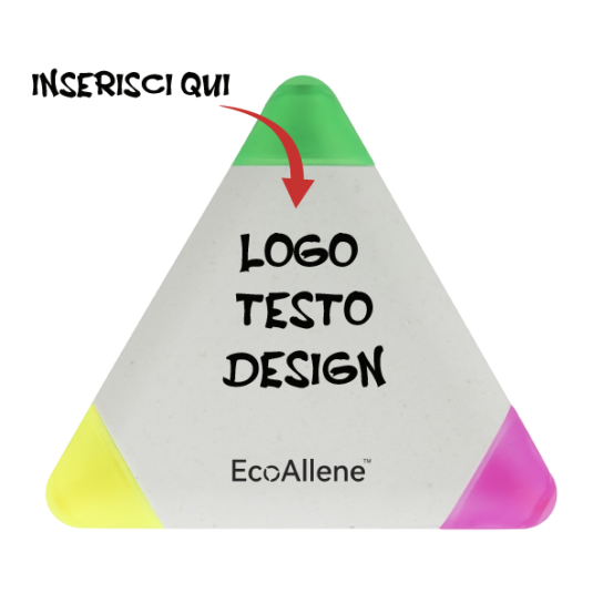 Evidenziatore a forma di triangolo 3 colori Personalizzato