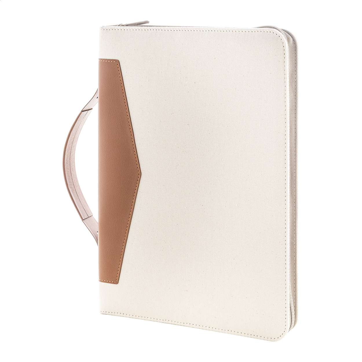 Carbasa Zip Portadocumenti in canvas riciclato naturale