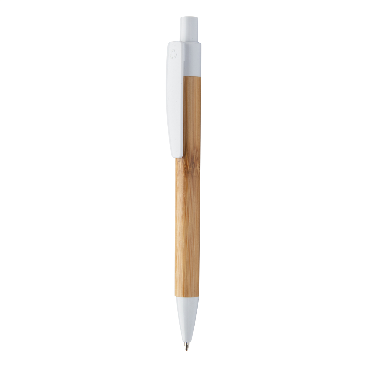 Colothic penna a sfera in bambù bianco naturale