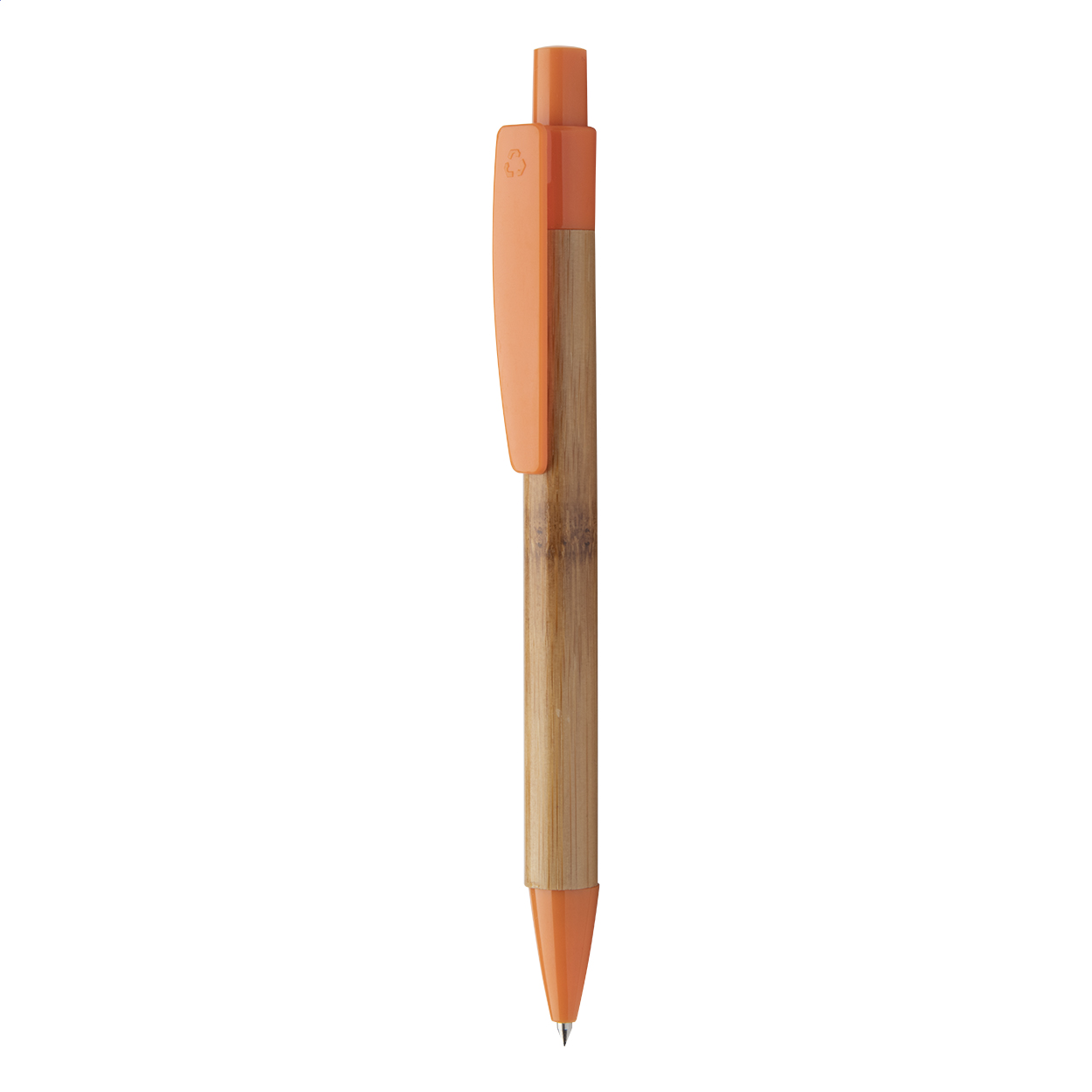 Colothic penna a sfera in bambù arancione naturale