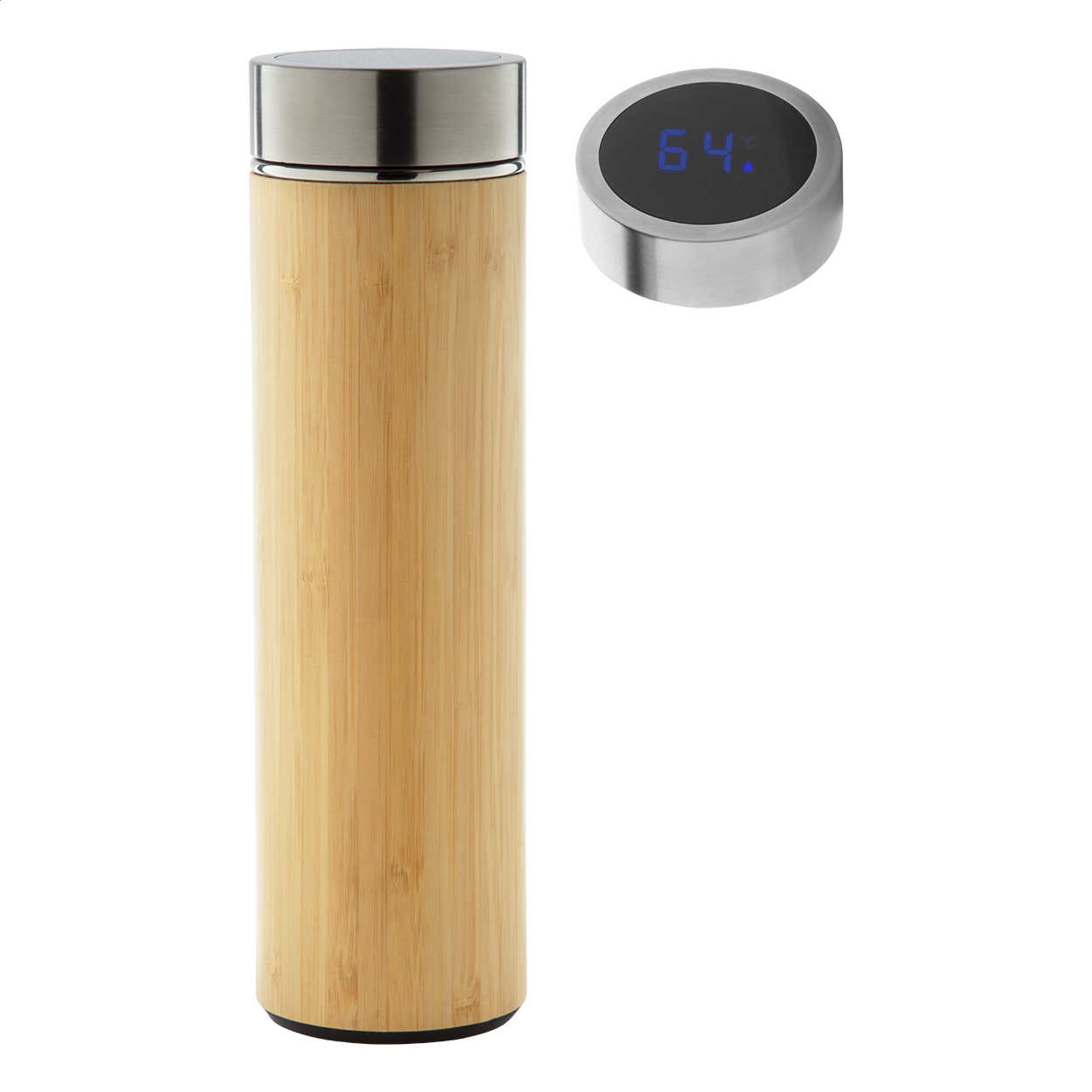 Temboo thermos con termometro naturale