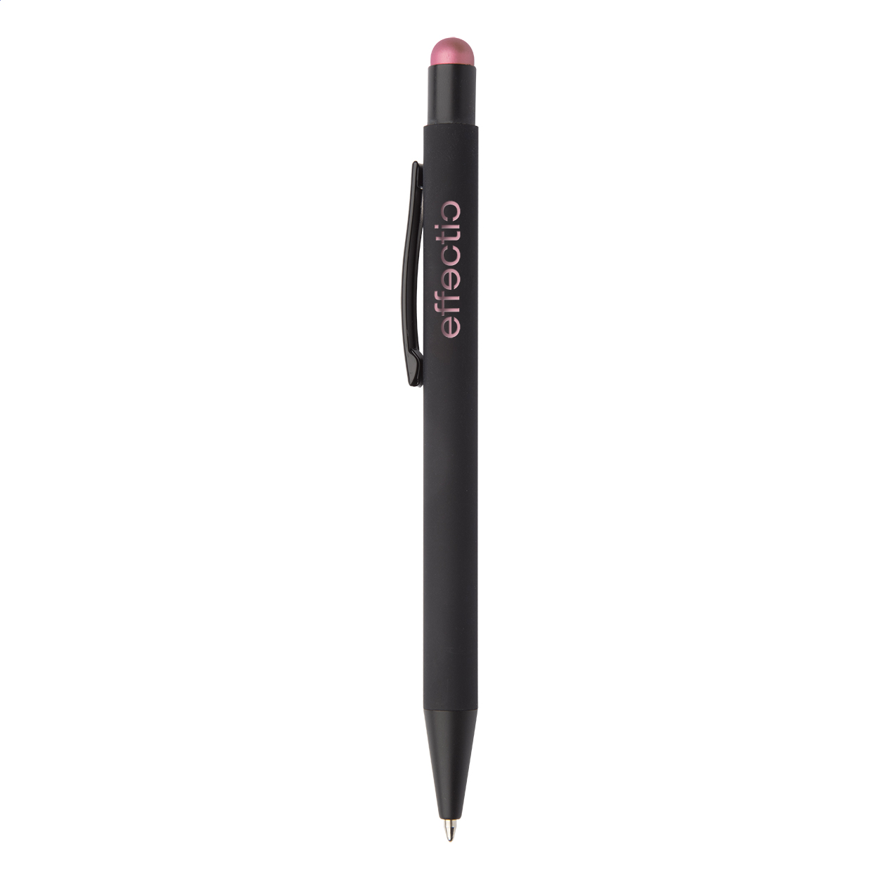 Pearly penna a sfera fucsia nero