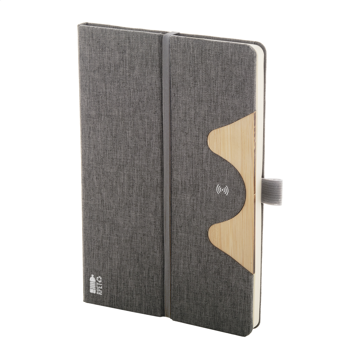 Chatom quaderno in RPET con caricatore wireless grigio