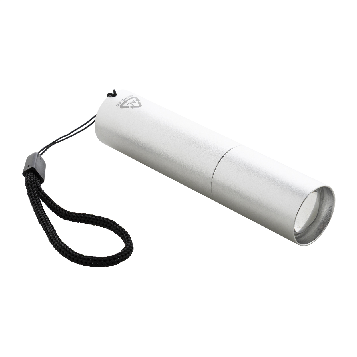 Chargelight Tone Torcia ricaricabile in alluminio riciclato argento