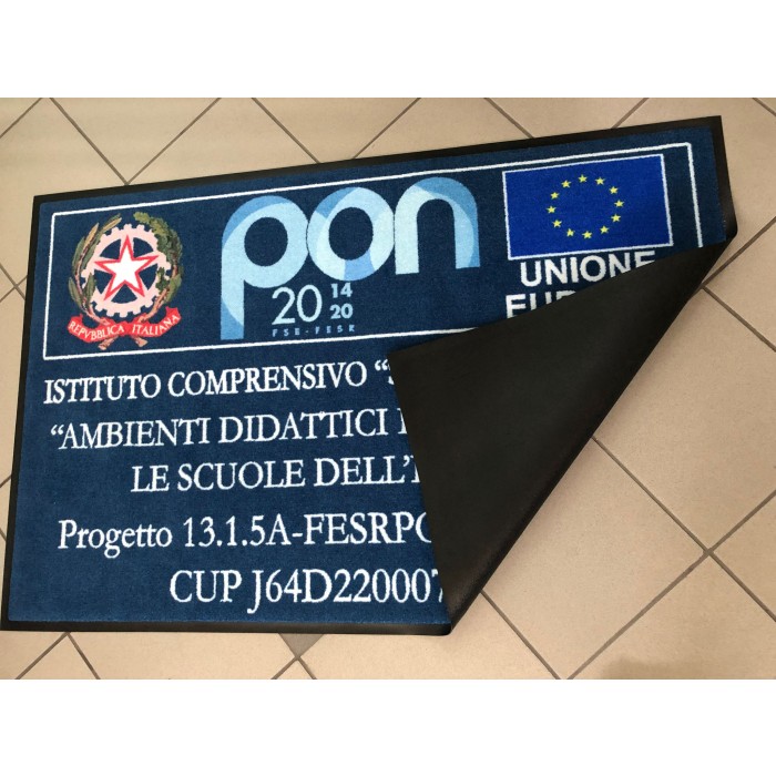 Tappeto Zerbino Asciugapassi Personalizzato con Bordo Antinciampo 150x100 Cm